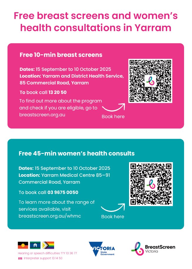 Breast Screen Bus – YARRAM Neighbourhood House